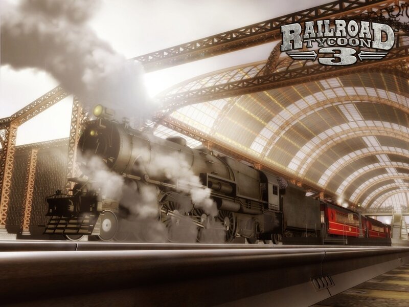 Steam train in a grand station