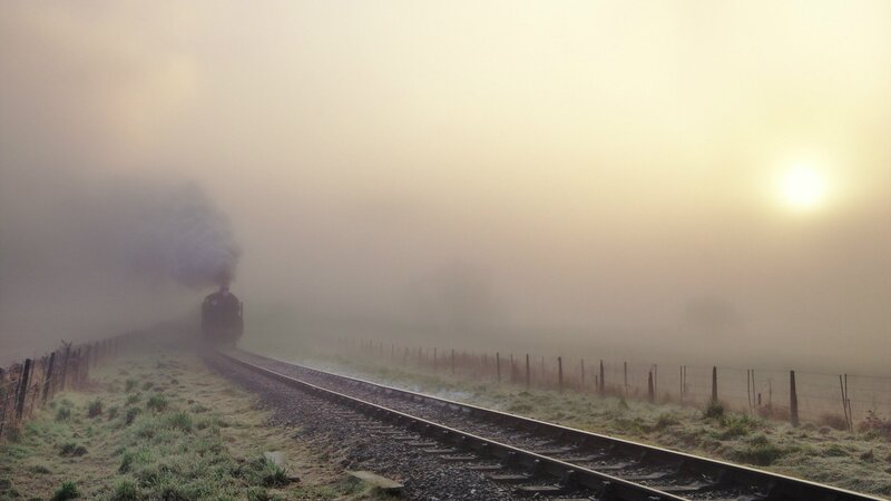 Steam Train in Fog