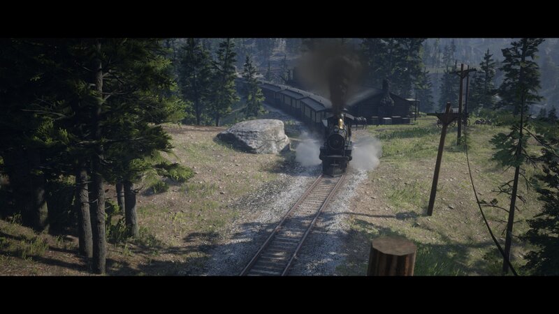 Steam Train in Forest — Green, Serene, Afternoon, 3d Render