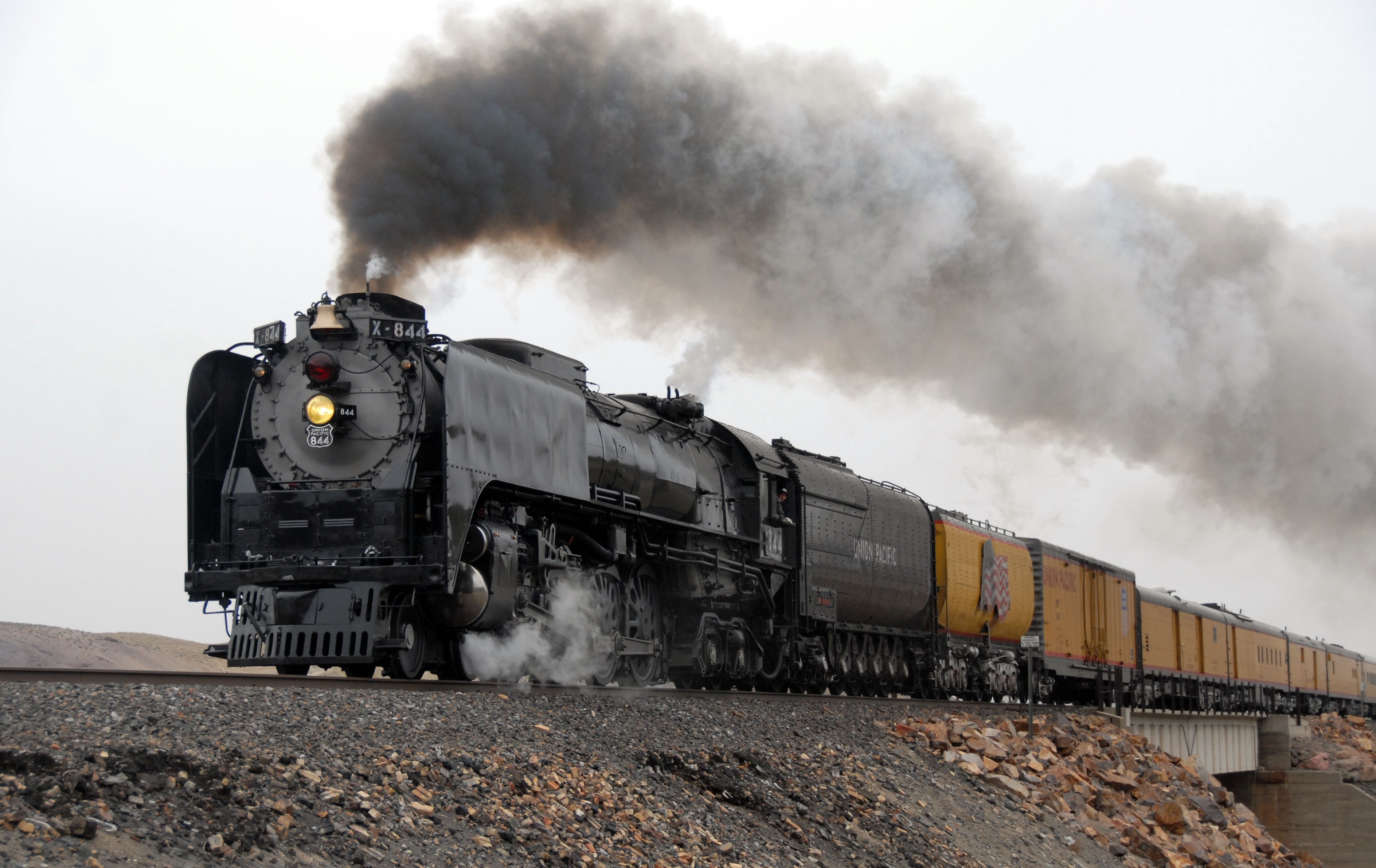 steam train in motion