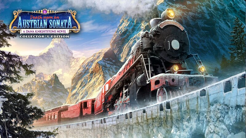 Steam Train in Mountains — Red