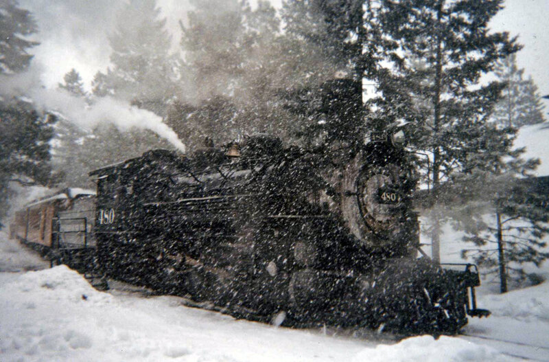 Steam Train in Snow