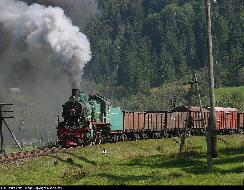 Steam train in the mountains