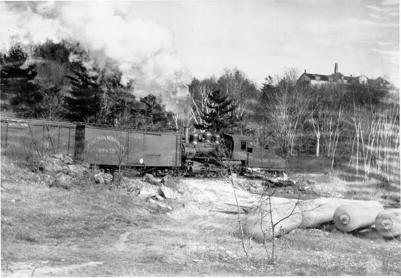 Steam train on a hillside