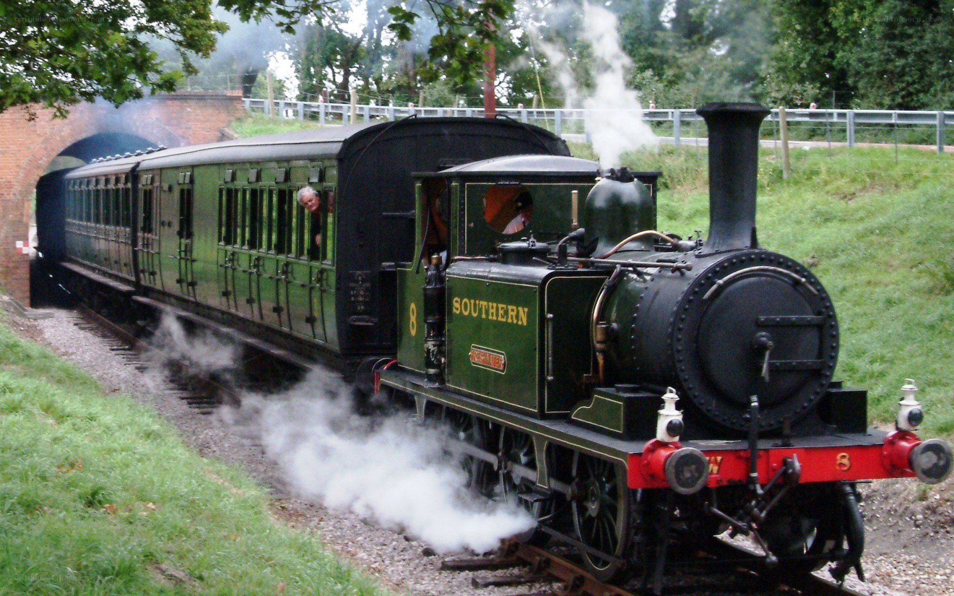 Steam train on a scenic route