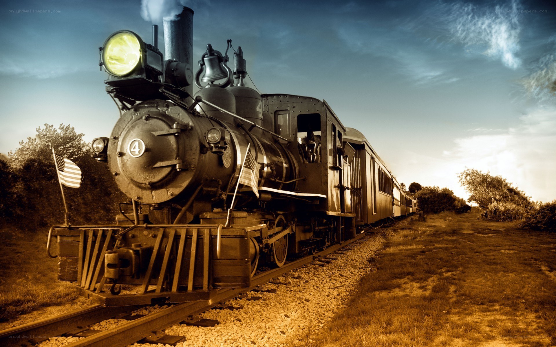 Steam train on a scenic route