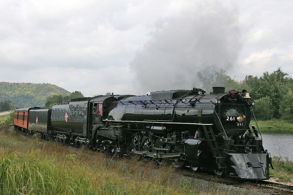 Steam train on a scenic route