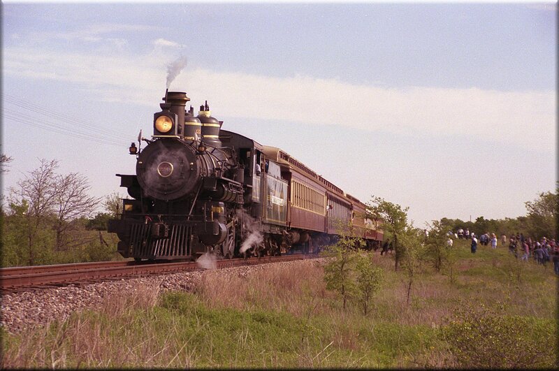 Steam train on a sunny day