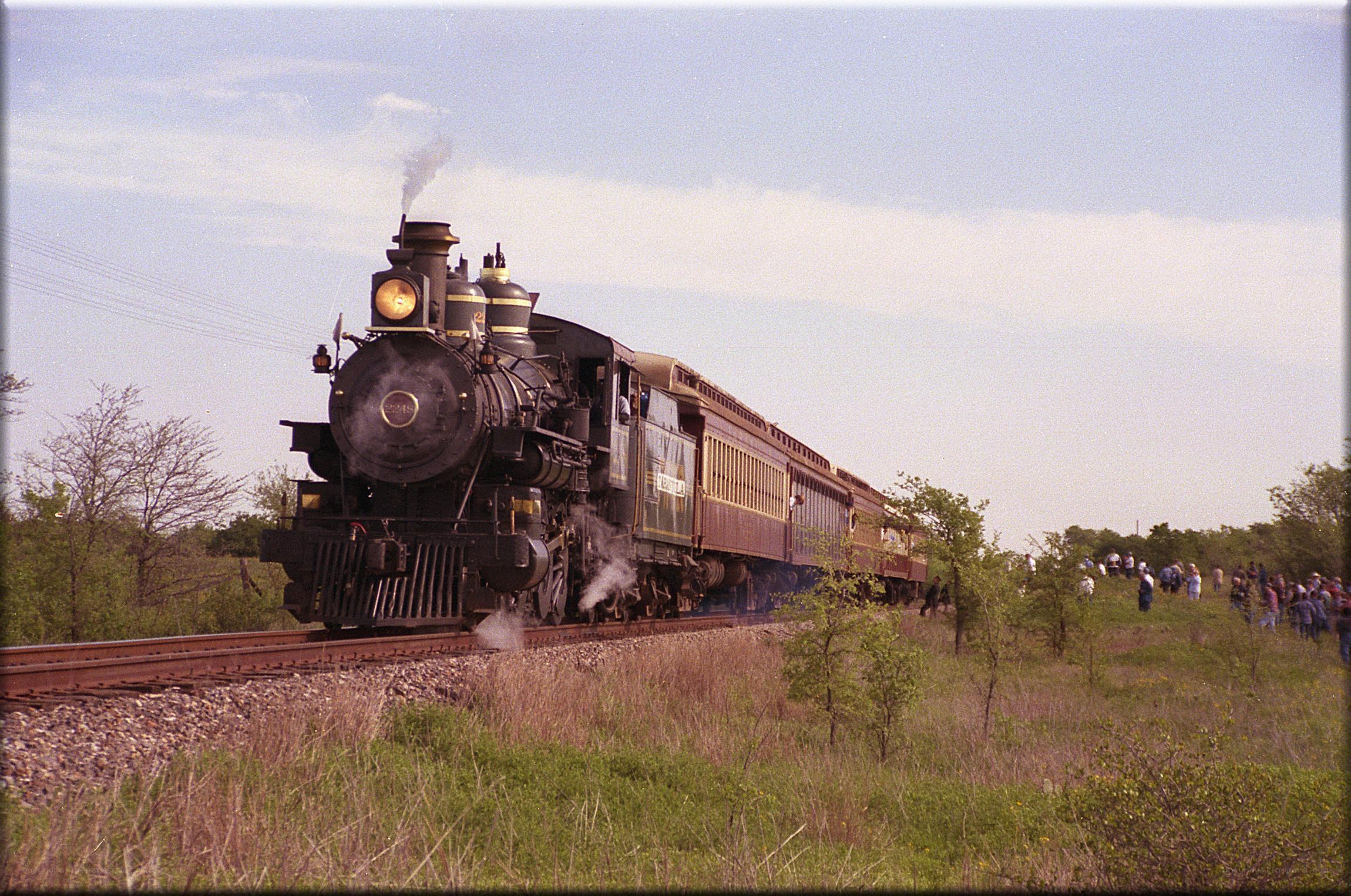 Steam train on a sunny day