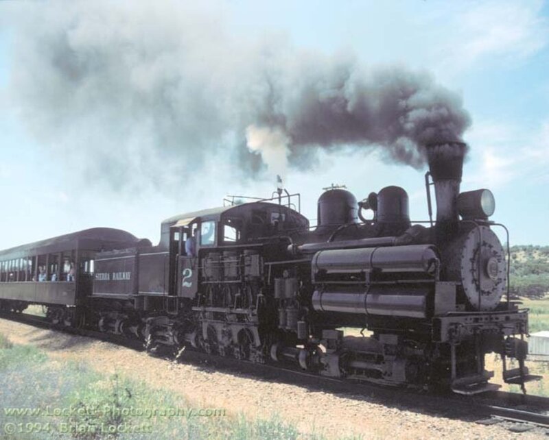 Steam train on a sunny day