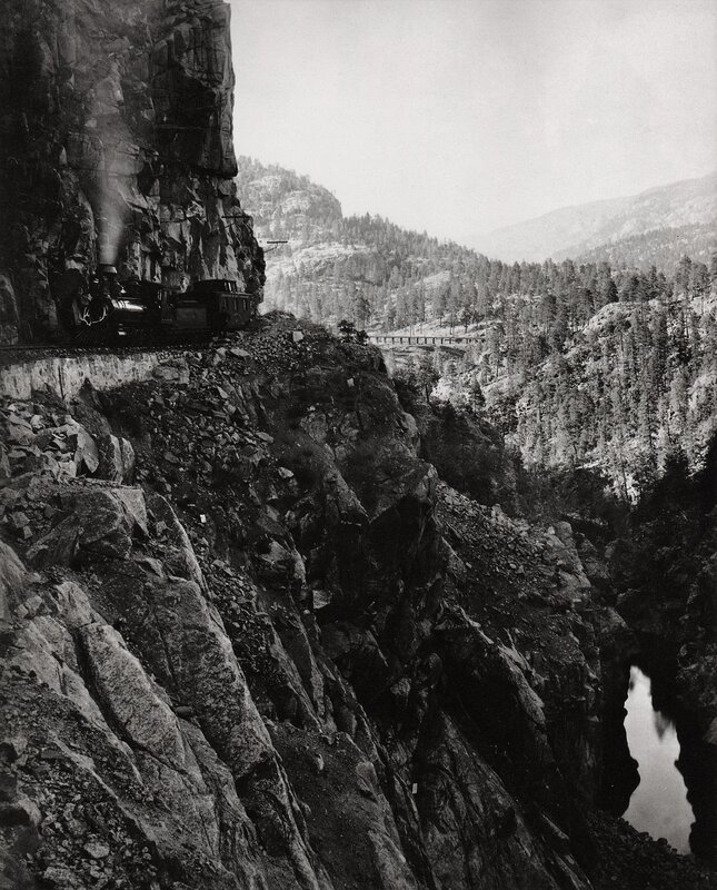 Steam Train on Cliff