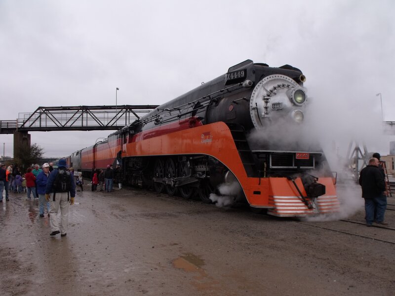 Steam train on display