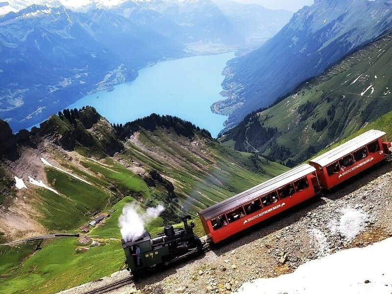 Steam Train on Mountain