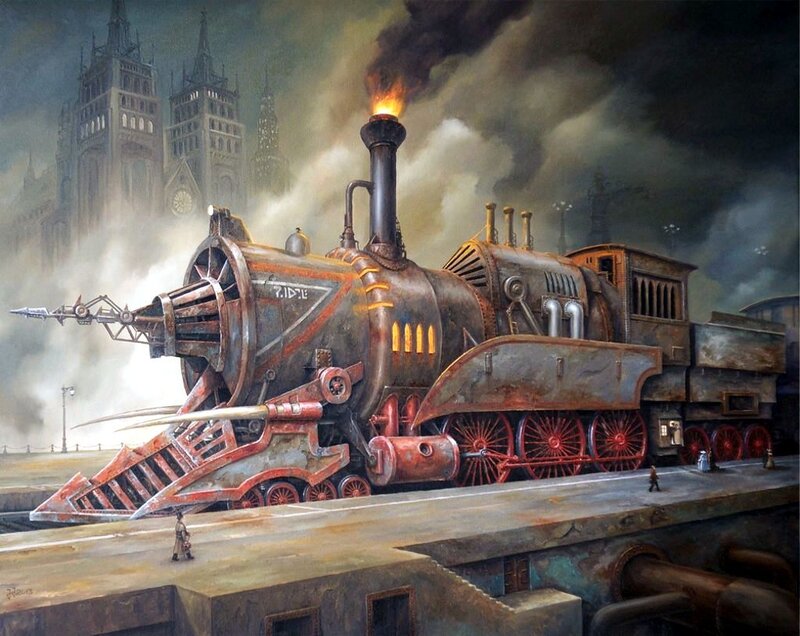 Steam Train on Platform