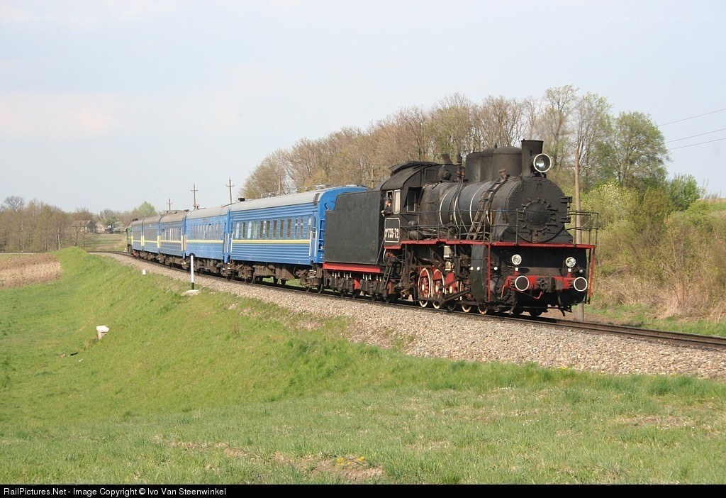 Steam train on rural track