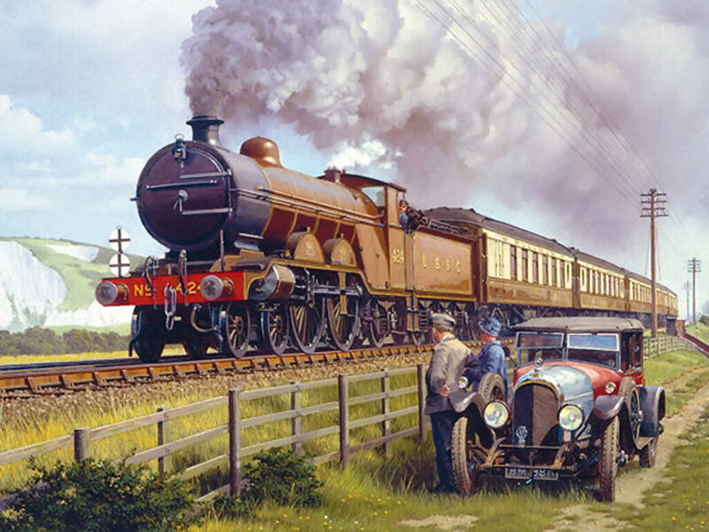 Steam Train on Track