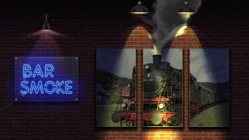 Steam Train on Wall