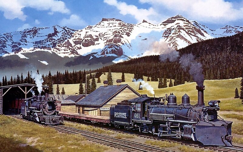 Steam Trains in Mountains