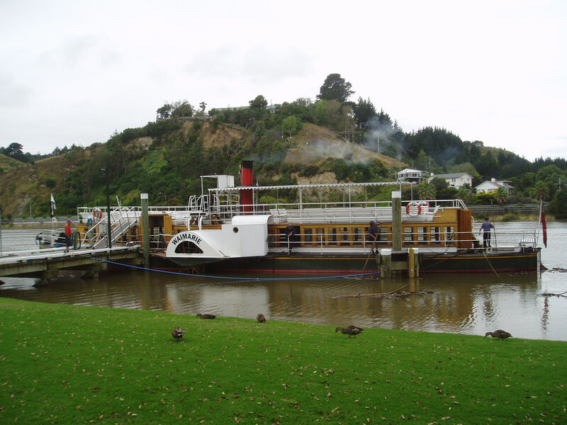 Steamboat at Dock — Green