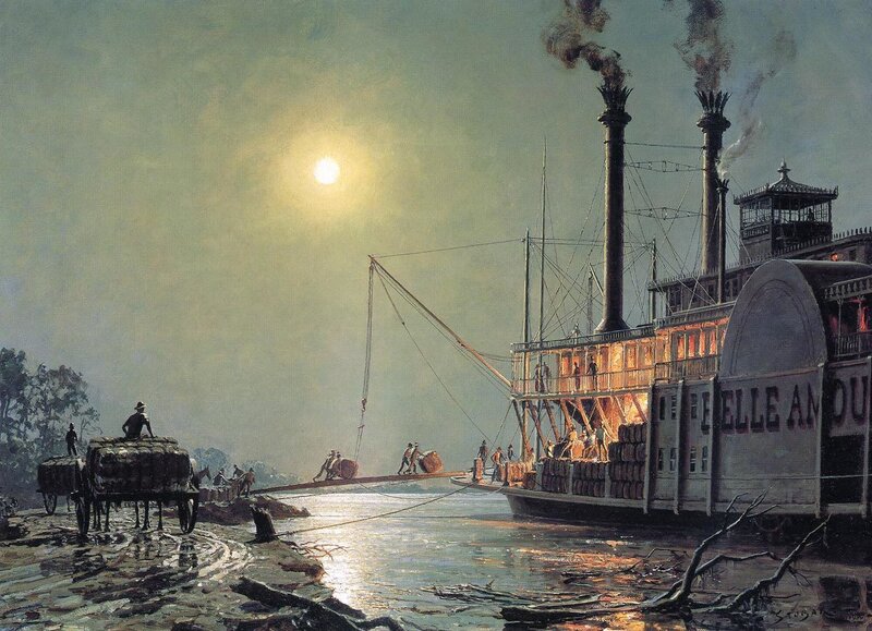 Steamboat at Night