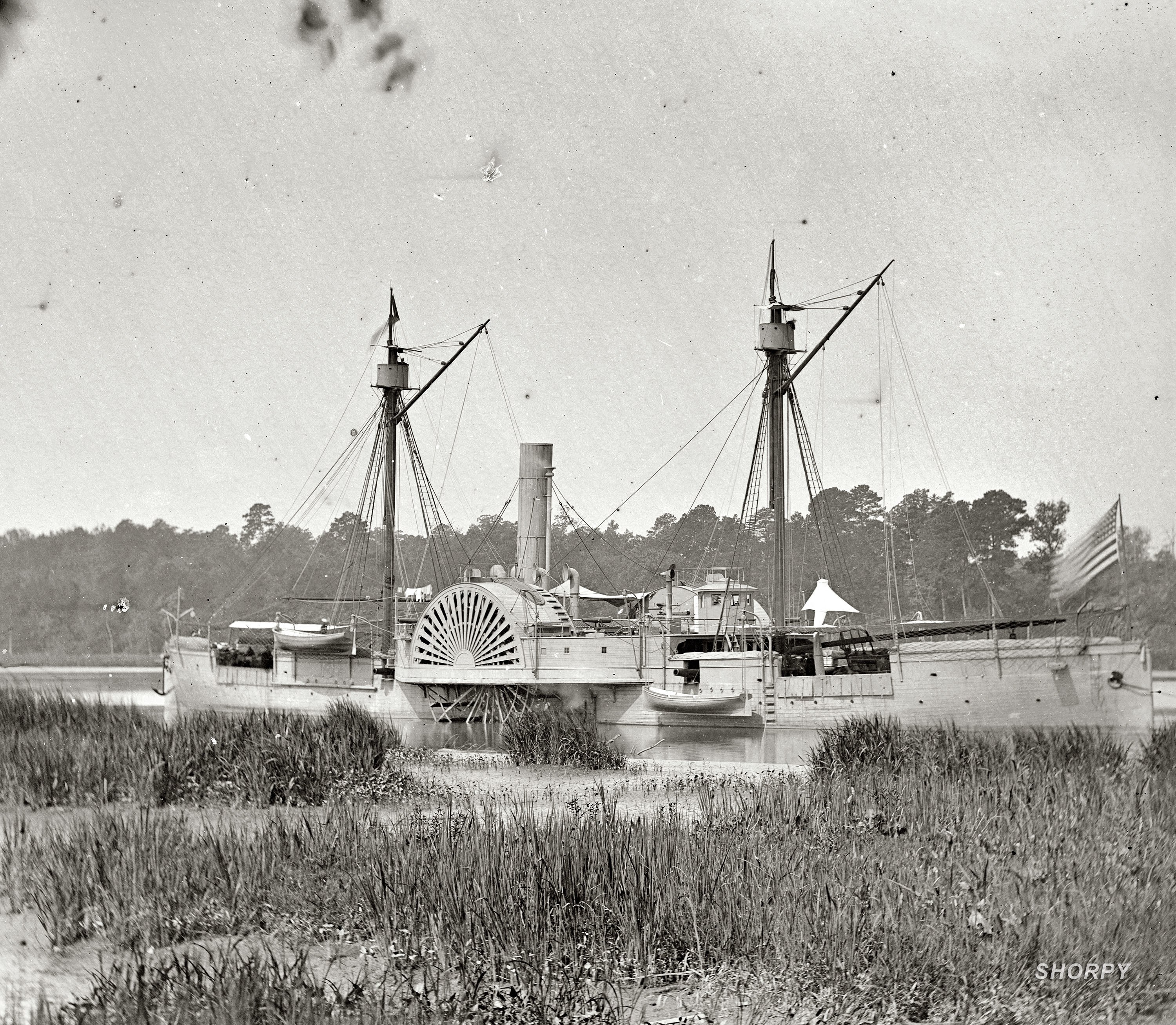 Steamboat in marshland