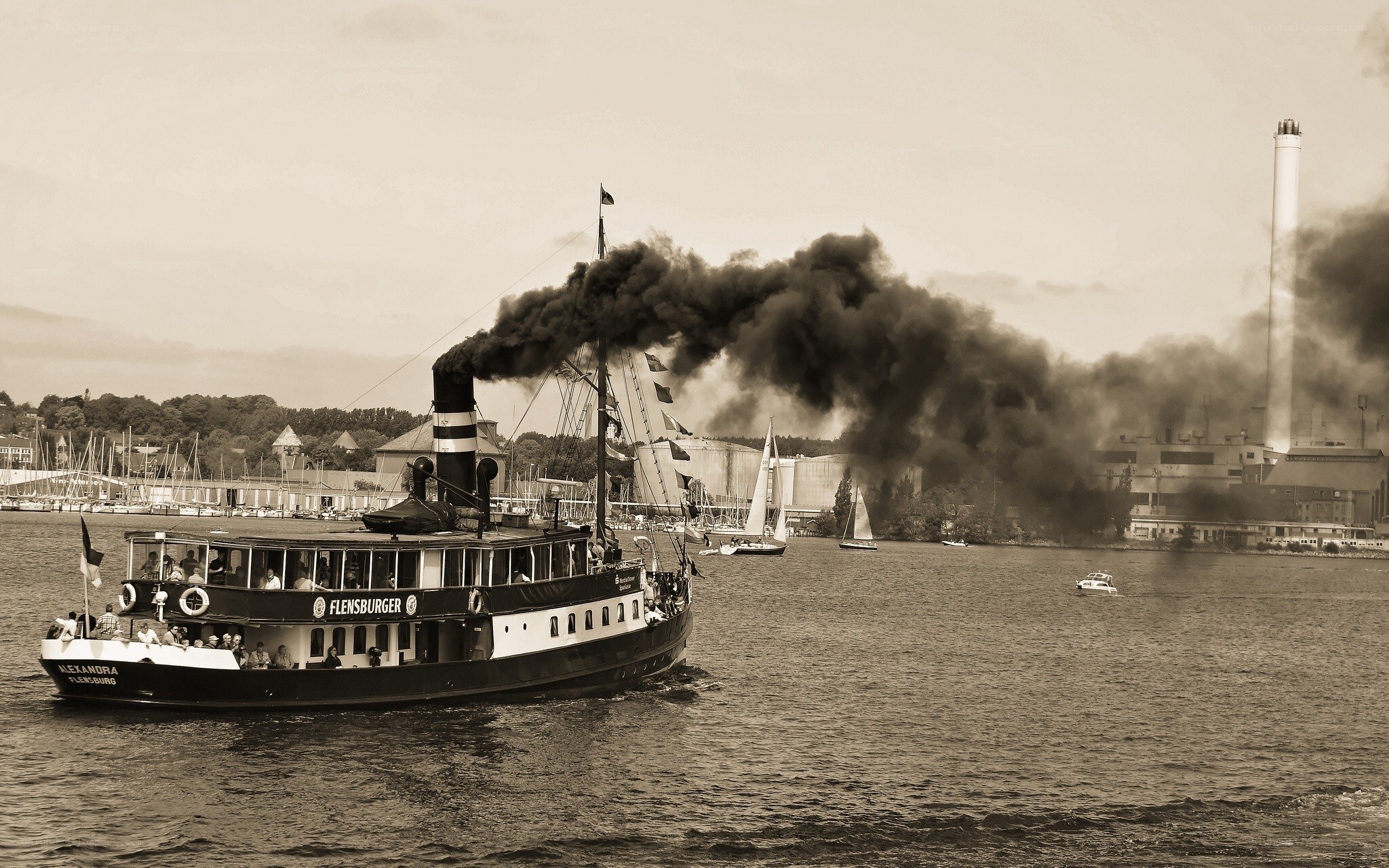 Steamboat on a river