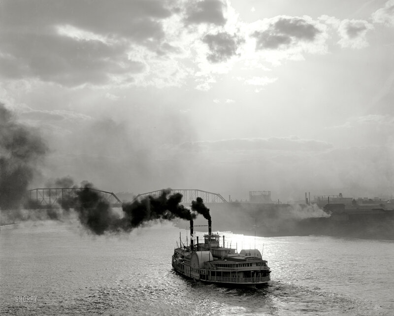 Steamboat on a river