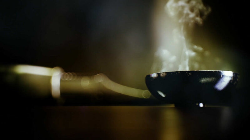 steaming bowl of soup