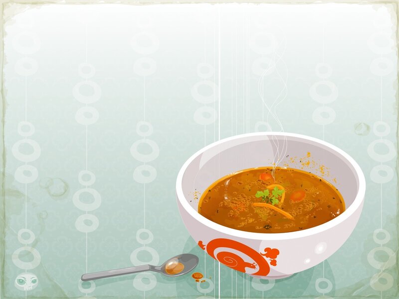 steaming bowl of soup
