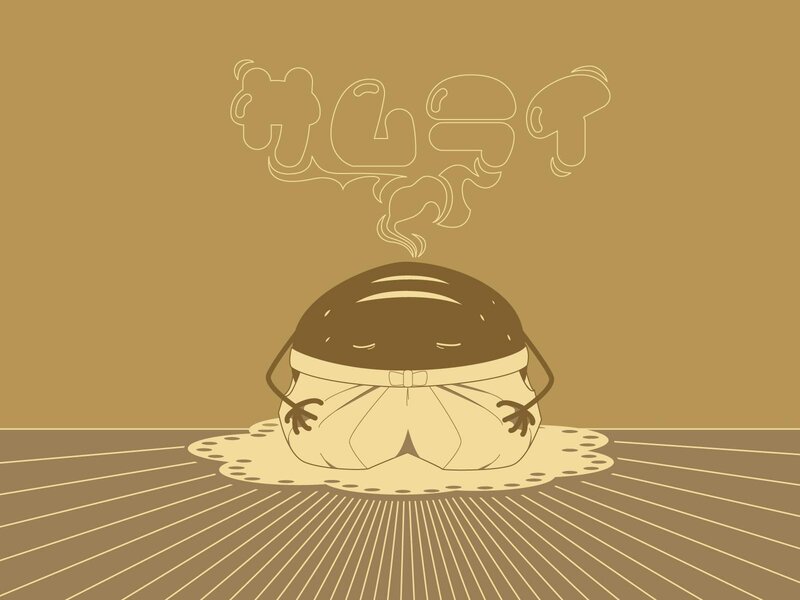 steaming bread character