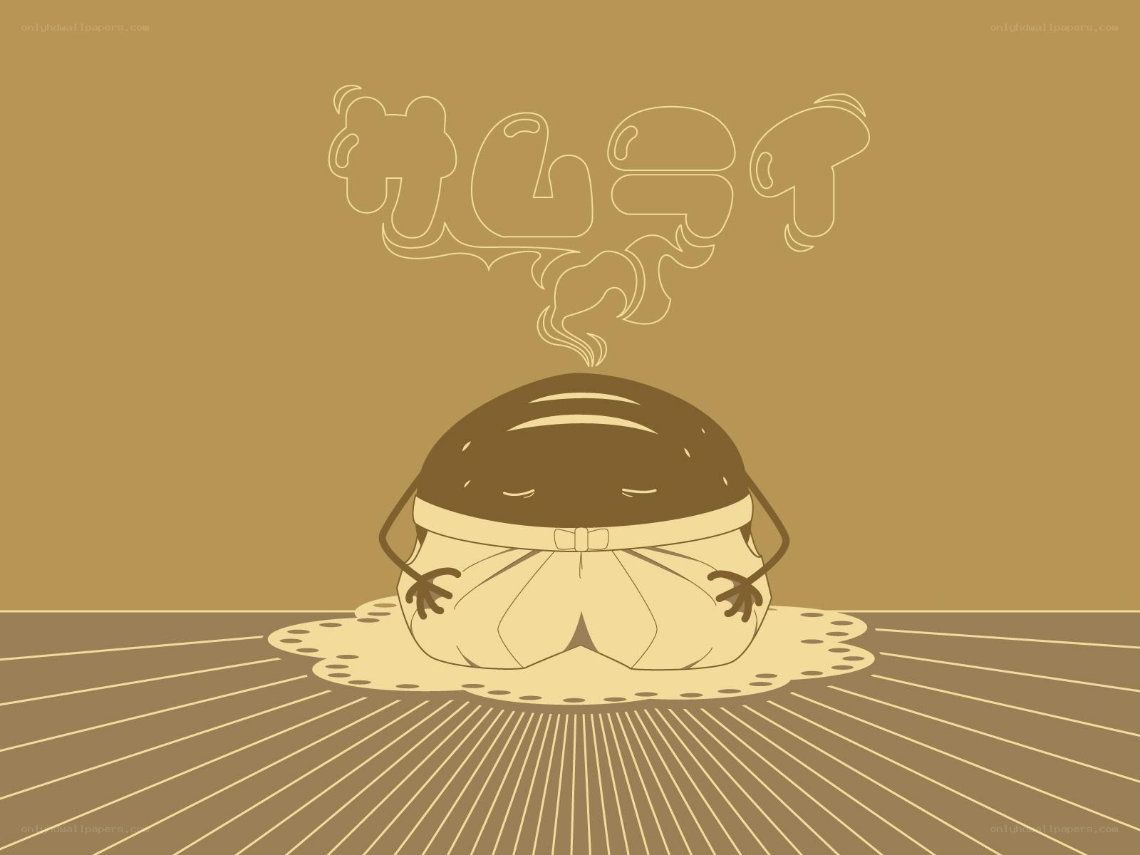 steaming bread character