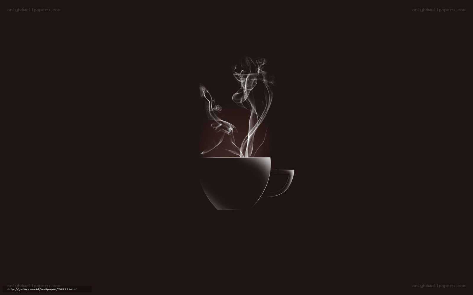 Steaming coffee cup