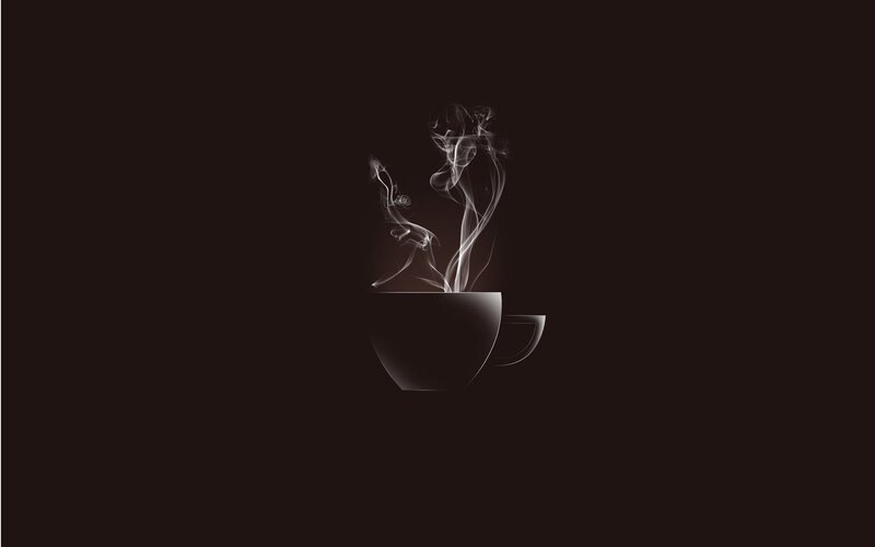 steaming coffee cup