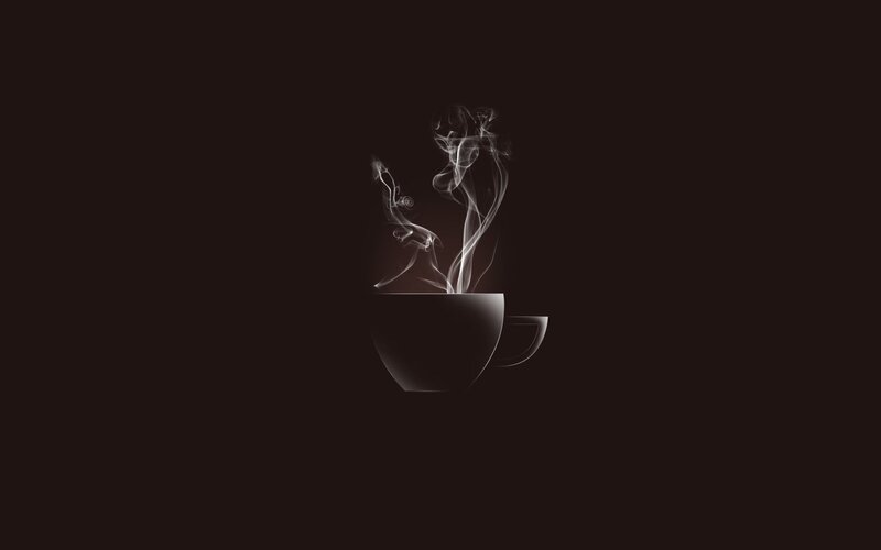 steaming coffee cup