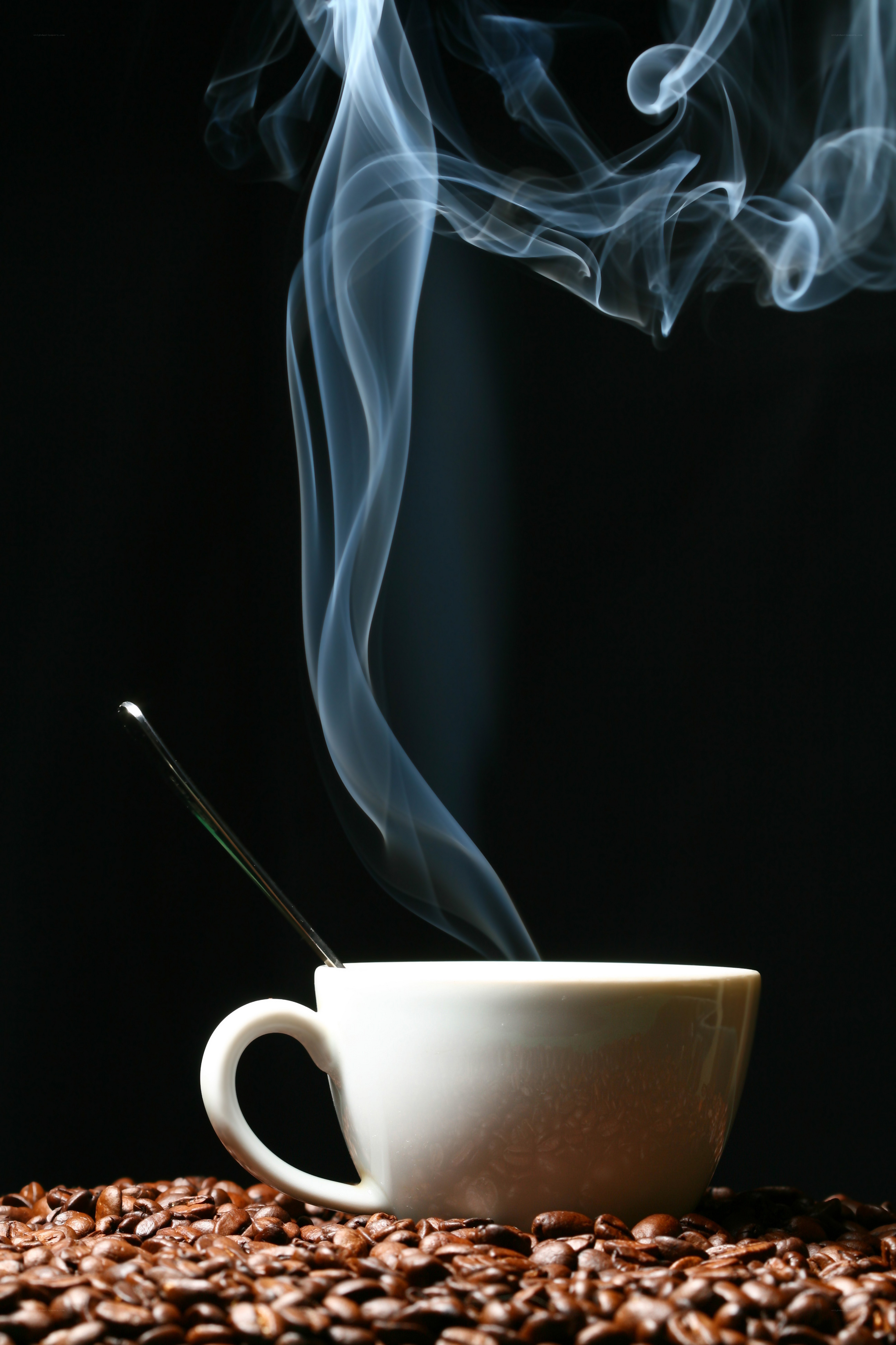 steaming coffee cup