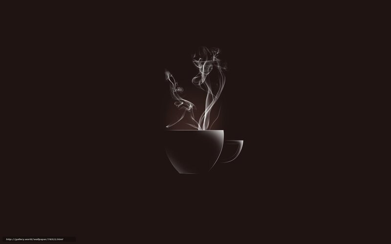 Steaming Coffee Cup — Black, Calm, Minimalist