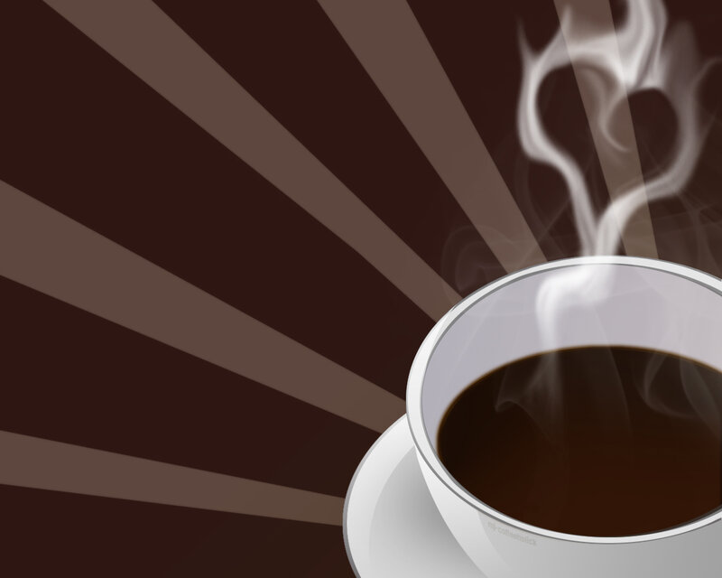 Steaming Coffee Cup — Brown, Calm, Digital Art, Steam