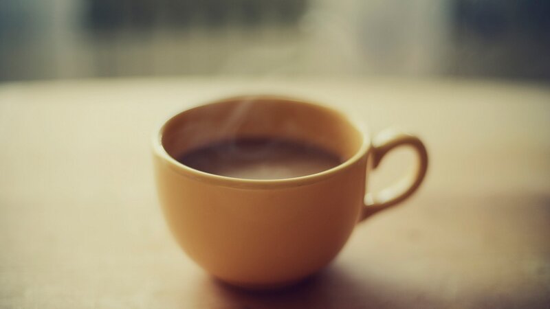 Steaming Coffee Cup — Brown, Calm, Morning, Photograph