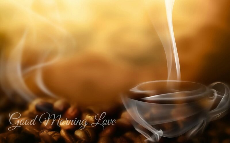 Steaming Coffee Cup — Brown, Warm, Morning, Digital Art