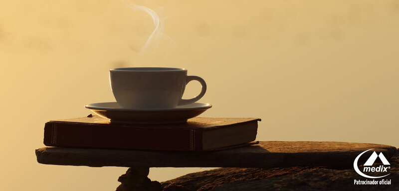 Steaming Coffee Cup — Gold