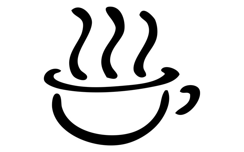 steaming coffee cup icon