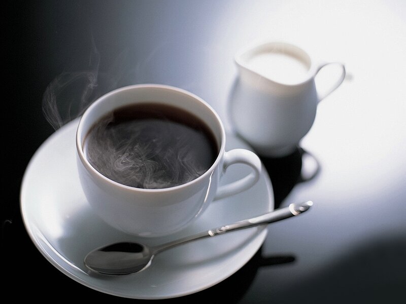 Steaming Coffee Cup — White, Calm, Morning