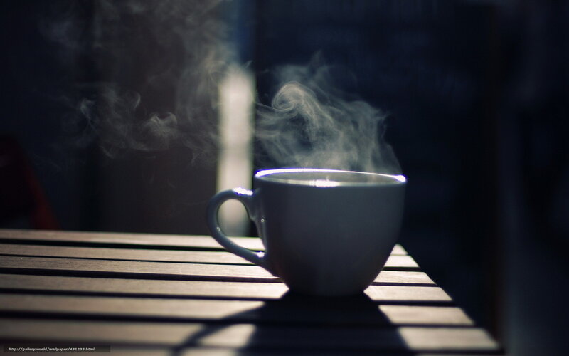 Steaming Coffee Cup — White, Dramatic, Morning