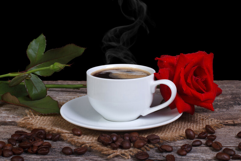 Steaming Coffee Cup — White, Serene, Photograph