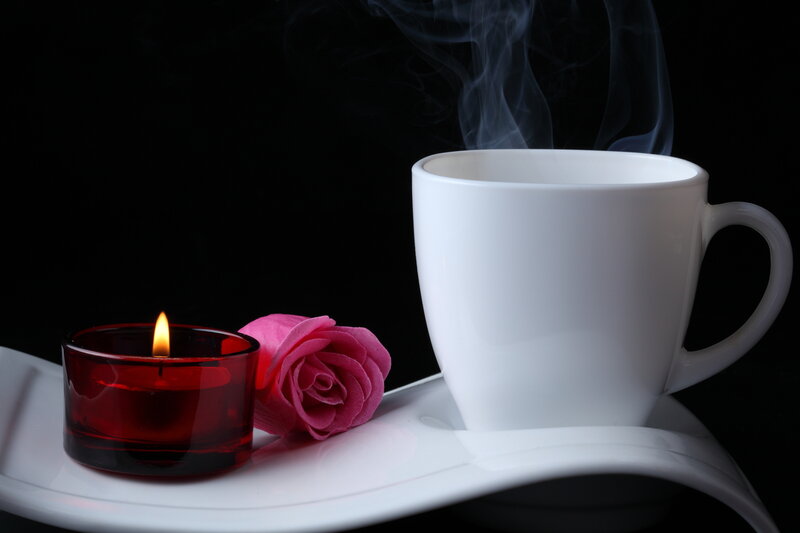 Steaming Coffee Cup — White, Serene