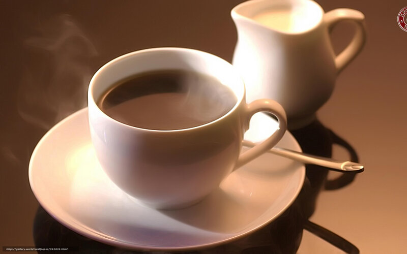 Steaming Coffee Cup — White, Warm, Morning