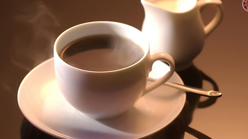 Steaming Coffee Cup — White, Warm, Photograph