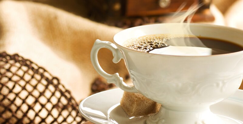 Steaming Coffee Cup — White, Warm