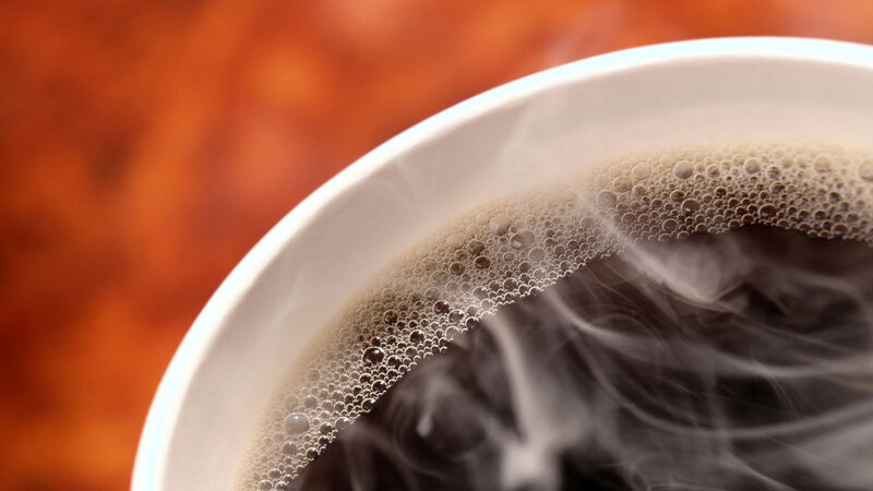 Steaming Coffee in Cup
