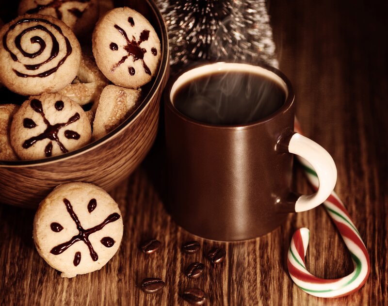 Steaming Coffee Mug — Brown, Cozy